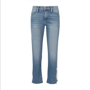 FRAME le High Straight Zip Jean